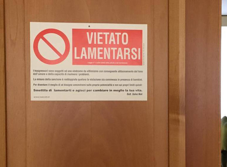 Vietato lamentarsi